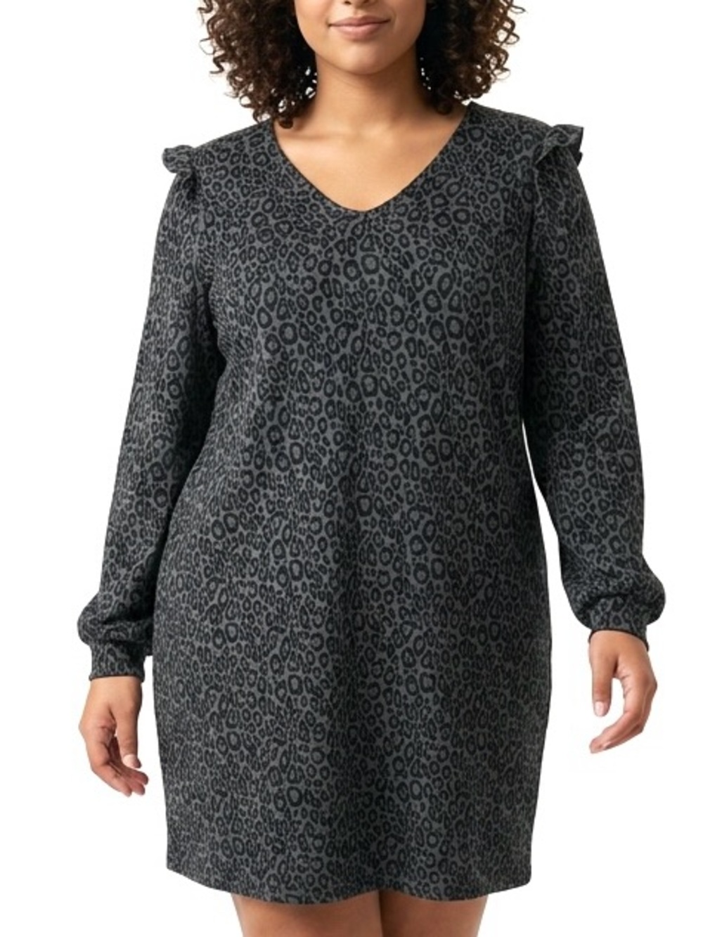 👗 |•NINE WEST•| Animal Print Long Sleeve Dress Size XXL